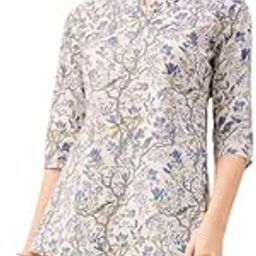 Womens Printed Cotton Top Aayan Black-image-76