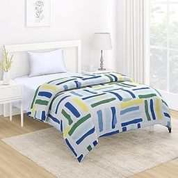 Ritvik Decor Microfiber Single Bed Blanket/AC Comforter/Duvet/Dohar | Super Soft | All Weather & Seasons | 250GSM (White Modern Lines)-image-72
