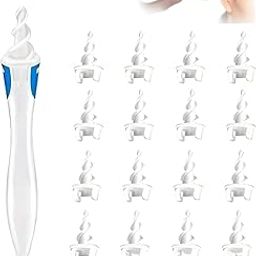 Zyphen Ear Wax Removal Ear Cleaner Earwax Remover Spiral Soft Silicone Safe Upgraded Smart Earwax Removal Tool Swab Kit with 16 Replacement Tips for Adults and Kids-image-93