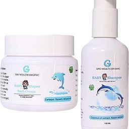 GRO WEALTH ORGANIC Diaper Rash Cream for Baby with Coconut Oil and Neem Extracts Baby Shampoo | Natural Ingredients to Prevent Rashes & Irritation | Dermatologist Tested | Nappi Cream for Newborns-picture-13