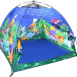 PATPAT® Indoor Play Tent House for Kids 2-10 Years Old, Cartoon Volcanic Dinosaur Tent for Kids Breathable Mesh Roofed Tent with Open Curtain Door Play House for Kid City Camping Tents, 120x120x102cm-image-35