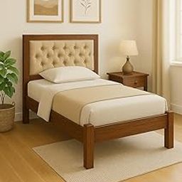 RoseWoodZone Solid Sheesham Wood Single Bed Without Storage for Bedroom | 38 x 74 Inch Frame for 36 x 72 Mattress | Minimalist Design | Assembly Required (Honey)-image-25