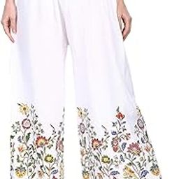 Trendy Latest Plus Size Fashionable Shahi Women's Rayon Florel Printed Palazzo (Waist Size-28inch-44inch I Length-39inch)-32