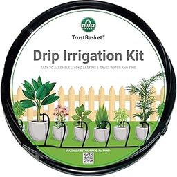 TrustBasket Drip Irrigation Kit for Home Garden - Automatic Watering System for 10 Plants | Self-Watering Kit for Vacation with Drip Pipe, Water Sprinkler & Drip Irrigation Accessories-image-29