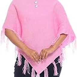 Women Winter Ponchu | Pink Sleeveless Wool Poncho Coat | One Size Fits Most | Winter Poncho for Women-image-100