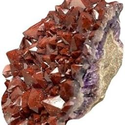 MARSS GEMS AND CO Amethyst with Hematite Inclusions | Amethyst Raw Auralite Cluster Stone | Thunder Bay Amethyst with Hematite-18