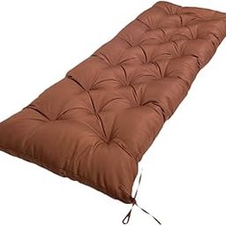 UJEAVETTE Garden Bench Cushion Furniture Polyester Rectangle Seat Cushion Pad for Yard Brown-picture-21