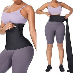 Ghini Waist Trainer for Women Waist Trimmer Bandage Wrap Body Shaper Belt Invisible Tummy Wraps for Stom1ach Free Size, Black, One Size-image-48