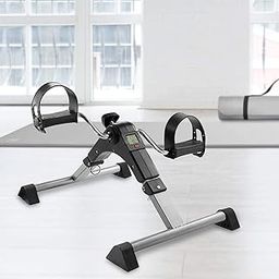 KENA EXIM Mini Cycle Foot Pedal Exerciser Cycle with Calorie Counter (Silver and Black)-21