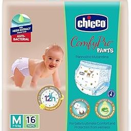 Chicco Comfy-Pro Pant Style Baby Diapers | Anti-bacterial benefits | Ultra Soft & 12hrs protection | Wetness indicator & Disposing Tapes - Medium, 16 Count, 7-12 Kg-8