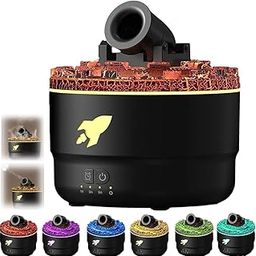 Gnanishwa Cannon Blast Aroma Humidifier – Turret Silent Diffuser with Volcanic Lava Effect, LED Light & Timer (Black)-29