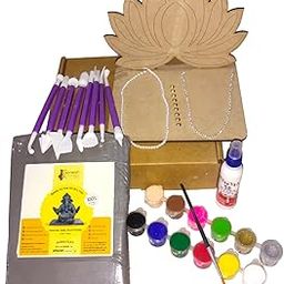 Eco‑Friendly Ganesha Idol Making DIY Kit with Natural Clay, Modeling Tools, Makhar, Colours, Brush & Decorative Items — Ideal Gift for Kids & Adults, School Projects, Corporate workshops-image-8