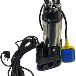 Asian Pumps & Machineries Submersible Sewage Water & Dewatering Pump-Single Phase, 370Watt, 0.5Hp, 15000Lph, 100% COPPER, 10m Cable, Head 8 mtr, Pipe Size 40 mm-8