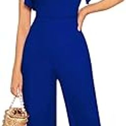 Wings of Style: Butterfly Sleeve Blue Jumpsuit-image-11