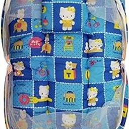 M.N. Traders Toddler Mosquito and Insect Protection Net/Mattress Multi Cartoon Design Print for Kids Moquito Protection | Set of 1 (Light Blue Mosquito Net)-image-42