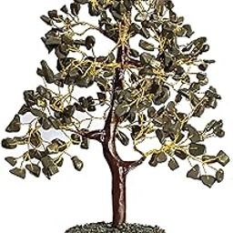 Pyrite Crystal Tree for Money - Money Stone Tree for Wealth, Confidence, Vastu Correction, Positive Energy, Reiki Healing and Good Luck- 300 Beads- 10-12 Inches-image-67