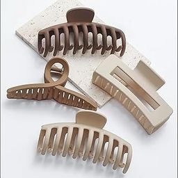 PACTIV 4pcs Large Claw Clips For Thick Hair, Wide-open Large Hair Clips Nonslip Ponytail Holder Hair Clips Hair Accessories For Women Girls,Feal Free With Latest Clip-image-6