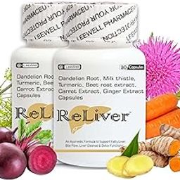 Leewell Reliver Ayurvedic liver detox supplement | Dandelion root extract, Milk thistle (Silybum Marianum), Turmeric, Beetroot extract, Carrot extract, ginger extract - 60 capsules-12