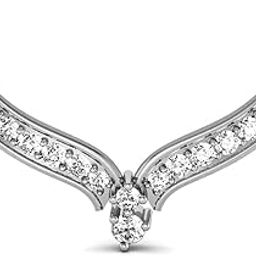18k (750) White Gold and Solitaire Mangalsutra for Women-image-65
