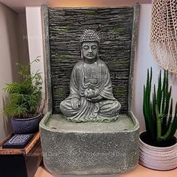 House Of Dee Big Slate Fountain for Living Room Home Decor Garden Decoration and Drawing Room (Wine::125 cm x 56 cm x 35 cm) (Grey Wall Med)-image-57