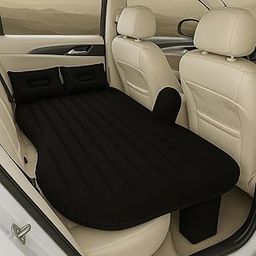 MASHUR FAB| Car Inflatable Bed – Premium Back Seat Mattress with Pump & 2 Pillows, Quick Inflate, Universal Fit for Travel, Camping, Picnic, Kids, Pool & Beach – Black-image-58