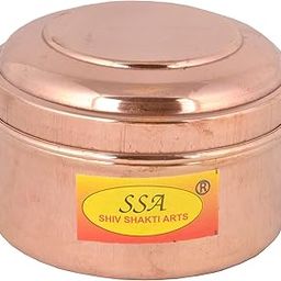 SHIV SHAKTI ARTS® Pure Copper Box |Jewellery Box| Dibbi| Puja - Mandir Roli/Chawal/Chandan/Kumkum Puja Box/Dabbi-Size No 3 (1 Piece,Brown)-image-26