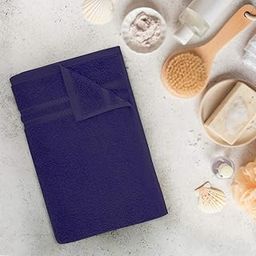WELSPUN Quik Dry Bath Towel 100% CottonSoft, Fluffy & Super Absorbent for Men, Women & Kids 375 GSM Contents: 1 Extra Large Bath Towel (Solid, 70cm X 150 cm) - Dark Blue-image-52