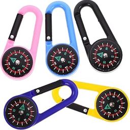 STAR VIEW 10pcs Outdoor Compass Hiking Supplies Snap Hook Compass Small Key Ring Outdoor Accessory Portable Survival Compass Pocket Compass Small Compass Outdoor Survival Compass-picture-21