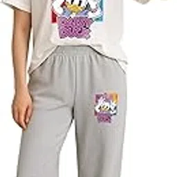 my swag Womens Printed Nightwear Co-ord Set | White T-Shirt & Matching Trousers | Soft Cotton Lounge Wear-picture-10