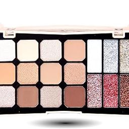S.F.R. COLOR Matte and Shimmer Eyeshadow with 6 Glitter Sparkling Colors | Long-lasting makeup with Colorful eyes | Multicolor | Shade A-15