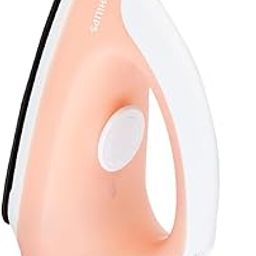 Philips GC097/50 750-Watt Dry Iron (World no. 1 Ironing Brand), Light & Easy to Use, Powerful 750 Watt Heat up with a comforable wide grip, Black Non Stick Soleplate (Peach)-0