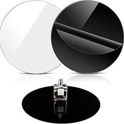 2 Pieces 12 Inch Reflective Display Table Riser Professional Product Photography Black and White Background Product Display for Product Table Top Photography Shooting-24