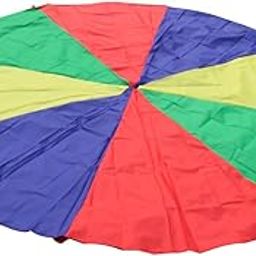 ATORSE 9.8Feet 8 Handles Children Kid Rainbow Parachute Training Toy Game-image-73