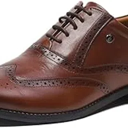 monte carlo Mens Solid Lace Up Genuine Leather Formal Brogue Shoes (201806FW)-picture-12