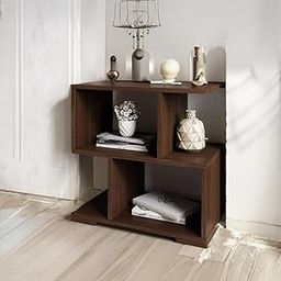 Engineered Wood Bed Side Table/Sofa Side Table/End Table/Books Storage Organizer/Corner Table/Corner Stand for Living Room Bedroom Office-21