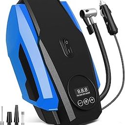 Mrsdry 150psi Air Tyre Inflator for Car and Bike Pump Auto Stop (Blue)-picture-12