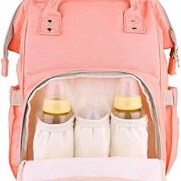 Chinmay Kids Diaper Bag Nursing Maternity Backpack, Waterproof Multifunctional Travel Bag Large Size (20 x 18 x 40 cms)(Blue) (Peach)-image-81