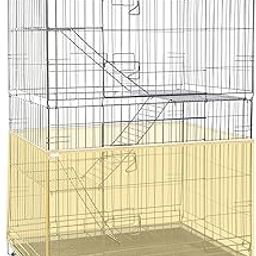Shappy Adjustable Bird Cage Net Cover Birdcage Seed Feather Catcher Soft Skirt Guard Birdcage Nylon Mesh Netting for Parrot Parakeet Macaw Round Square Cages (Yellow, 118 x 15 Inch/ 300 x 37 cm)-20