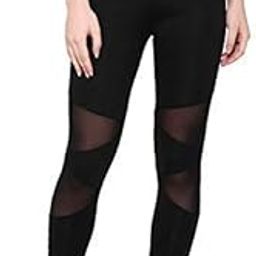 Women's Skinny Fit Leggings (AREO Yoga Pant NEW V CUT XXL_Black_XXL W 36-38)-image-34