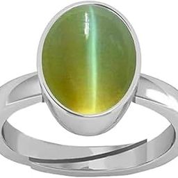 Cat's Eye Lehsunia 6.25 Ratti Stone Panchdhatu Adjustable Ring for Women-image-40