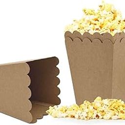 AimtoHome Kraft Paper Popcorn Boxes Mini Paper Popcorn Box Cardboard Popcorn Container for Party, Pack of 24-picture-8