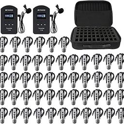Retekess TT106 Tour Guide System, Walking Tour Headsets, Clear Sound Quality, Support 2 Transmitter in One Group, Audio System for Travel (2 Transmitters 50 Receivers)-image-70