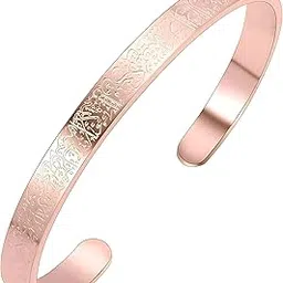 m men style Ayatul Kursi Engraved Half Kada for Men & Women | Islamic Bracelet | Spiritual Religious Kada Bangle-picture-3