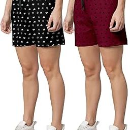 Women's Regular Shorts | Ultra-Soft Fabric | Elastic Waistband for Comfort | Trendy Design for Casual Nightwear| Pack of 1-image-45