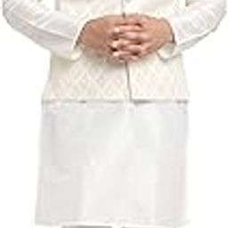 Men's Kurta Pyjama & Printed Nehru Jacket Set.-picture-50