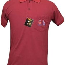 HP Gas Staff Uniform Polo T-Shirt, Red with Blue Accents, Short Sleeve-image-6
