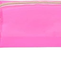 Kaanuka Transparent Pen, Pencil Pouch for College, School and Office I Makeup Bag I Multipurpose Stationery and Travel Bag (Pink)-image-74