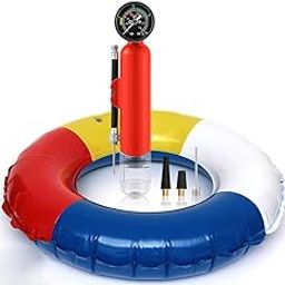SECRET DESIRE Ball Pump with Pressure Gauge Lightweight Yoga Ball Portable Basketball Pump Red-image-58