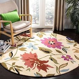 ANABIYA CARPET Export Quality Handmade Woolen Round Carpet for Living Room Size 4 x 4 feet Round Design 1-image-79