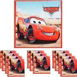 Kuber Industries Disney Car Cotton Handkerchiefs - Boys & Girls Rumal - Hankies for Gifting - Gentle on Skin - Pack of 12 - Red-image-27